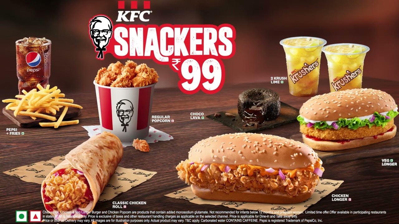 kfc menu bucket prices in rupees