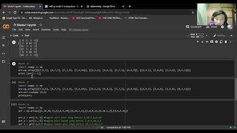 Manipulasi Array Menggunakan Numpy | Modul 1 Data Mining