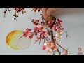You've seen beauty of pink peach blossoms by hand embroidery - vitality embroidery pattern of spring