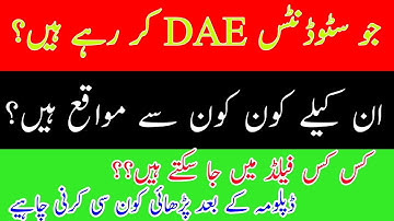 Study After Complete the Diplooma DAE? | Education and Field