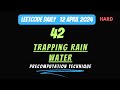 Trapping Rain Water || Leetcode 42 || Efficient Solution with Precomputation | DSA in Java