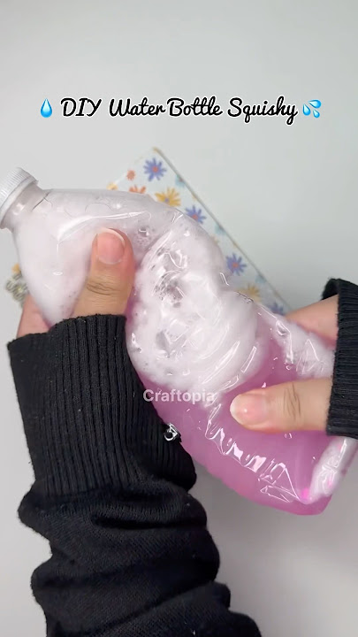 DIY Water Bottle Squishy 💦 #squishy #papersquishy #diy #diycrafts #crafts #thingstodo #craftopia