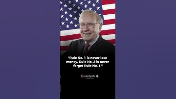 "Rule No.1 is never lose money. Rule No.2 is never forget Rule No.1" — Warren Buffett