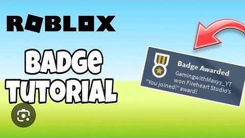 How to create a WORKING BADGE in roblox studio