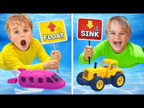 Kids Experiment: Sink or Float? - Fun Science Experiments for Kids - Compilation Video