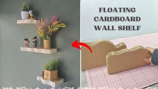 Floating Cardboard Wall Shelf DIY - Easy Recycled Project