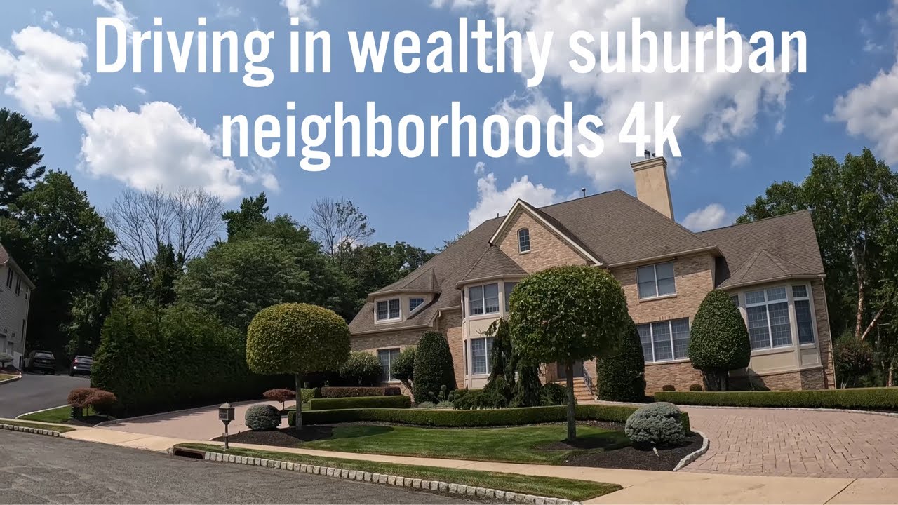 Driving in wealthy suburban neighborhoods - Manalapan, New Jersey 🇺🇸 (4k)