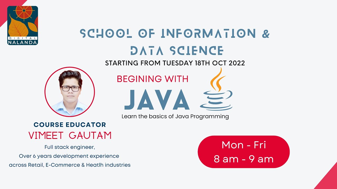 Beginning With Java - Session 15 (8:00 am to 09:00 am) - YouTube