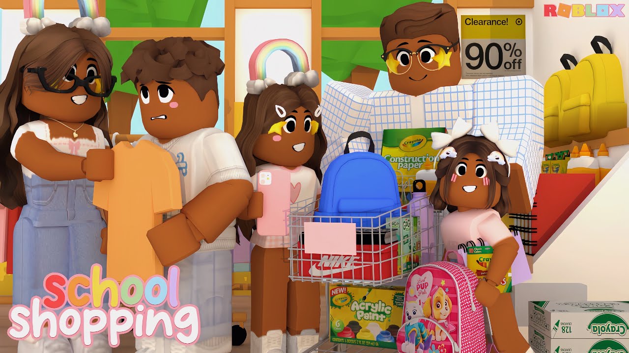 ✏️BACK TO SCHOOL SHOPPING! *NEW FAMILY VOICES* Roblox Bloxburg