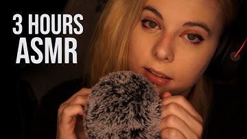 ASMR 3 HOURS soft fluffy sounds & deep breathing - no talking, blue yeti mic