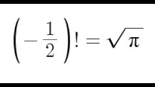 Feynman integration example 38 - Negative 1/2 Factorial