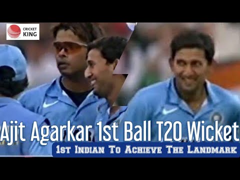 Ajit Agarkar 1st Indian to bag a wicket with his maiden delivery in T20 vs SouthAfrica 2006-07