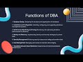 Functions of DBA and designer-ByChetna jain