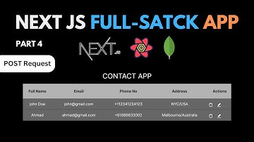 Full-Stack Contact App using Next JS and MongoDB, Part 4, Post Request + react-query 2023