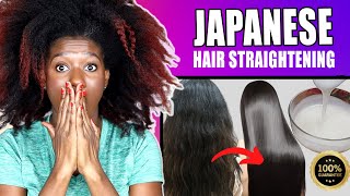TYPE 4 HAIR VS. &quot;Japanese STRAIGHTENING CREAM&quot;!!!! Results After First Use