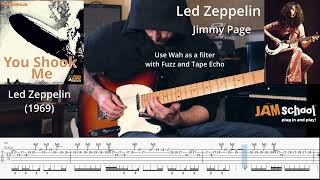 Led Zeppelin You shook Me Guitar Solo Jimmy Page With TAB