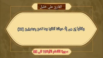 ماتيسر من#سورة الأنعام الأية 19 الى 35 الختمة المرتلة