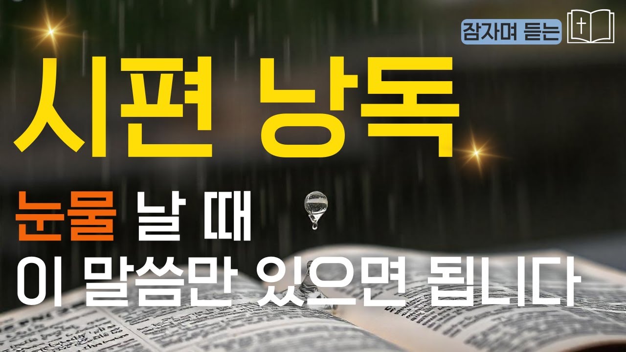 지친 마음을 회복하는 시편 l 눈물 날 때 들으면 위로받는 시편 말씀 모음 황금시편 핵심 40구절 l 잠자며 듣는 성경말씀🌙 ...