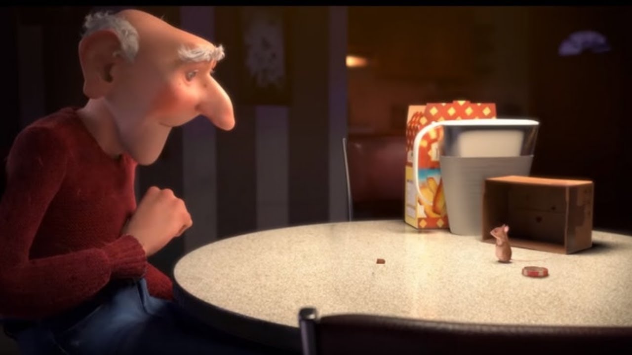 Animated short Film: 'The Box'. Grandpa caught mouse.