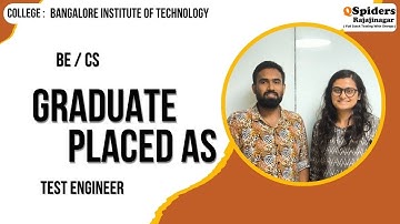 Student Placement Story as Content TEST ENGINEER  | QSpiders | Rajajinagar