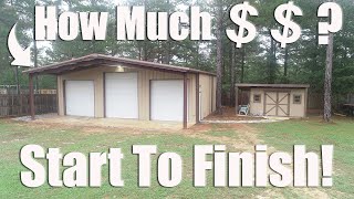 40x50 Dream Shop  FULL Build Price Breakdown, Start To Finish!