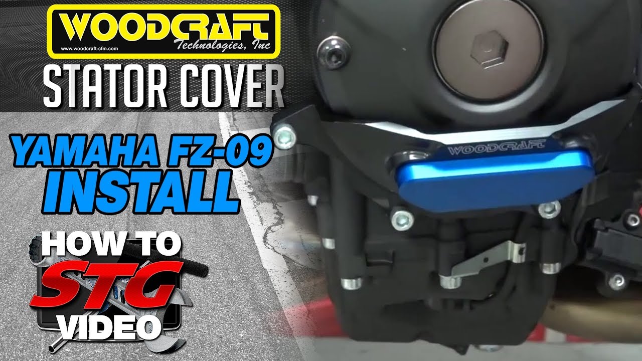 How To Install a Woodcraft Stator Cover Protector On a Yamaha FZ-09 from  SportbikeTrackGear.com 