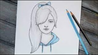 رسم بنات كيوت وسهله _ رسم سهل جدا _ تعليم الرسم للمبتدئين خطوة بخطوة