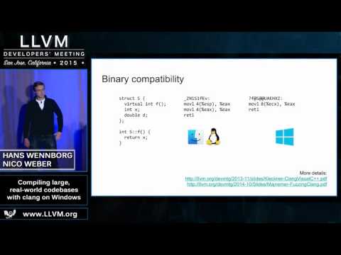 2015 LLVM Developers’ Meeting: H. Wennborg & N. Weber “Compiling large, real-world codebases..."