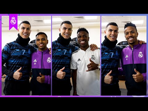 CRISTIANO RONALDO visits former Real Madrid teammates