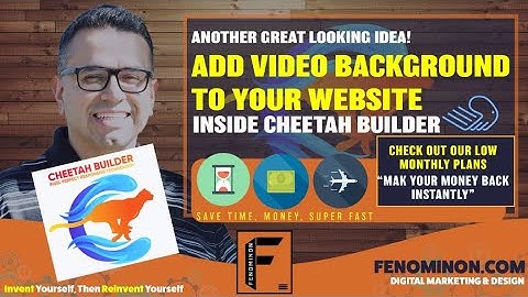 Add Video Background to Cheetah Amazing