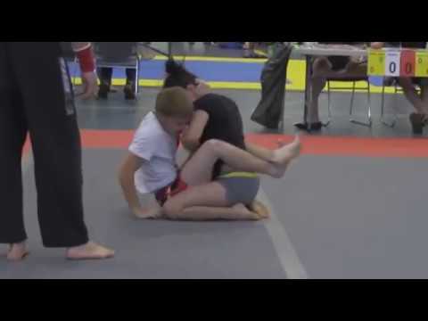 Boy and Girl Wrestling Grappling Video