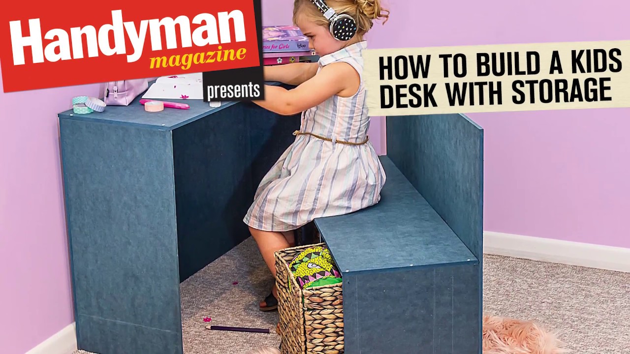 How To Build A Kid S Desk With Storage Youtube