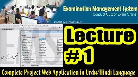 Lecture 1, Examination Management System, Creating a website and Master Page in ASP.Net by Alij