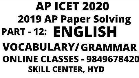 ap icet previous paper explanation 2019 part-12