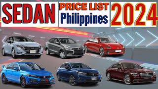 Sedan Price List in Philippines 2024