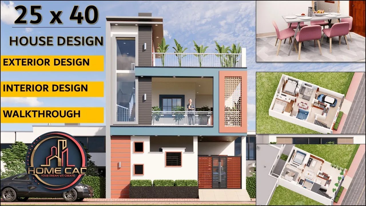 25x40 House Design Virtual Tour 1000