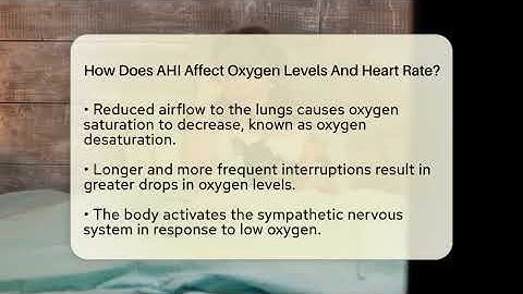 How Does AHI Affect Oxygen Levels And Heart Rate? - Sleep Apnea Support Network
