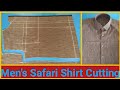 Men's safari shirt cutting simple method