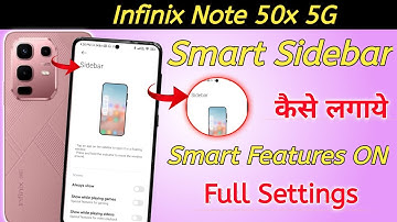 Infinix Note 50x me smart sidebar kaise enable kare/how to enable smart sidebar in Infinix Note 50x