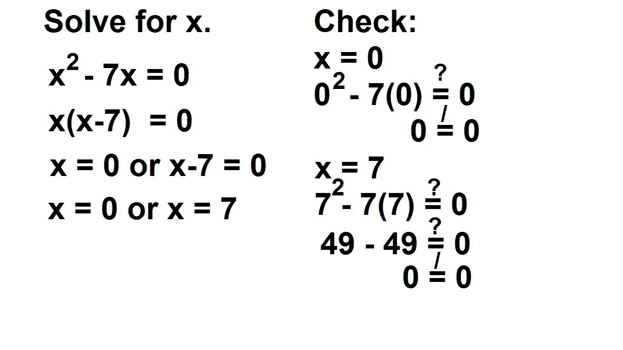 factor quadratic equation