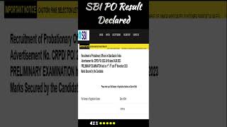 SBI PO Phase I Result 2023 Declared  sarkariresult How to Check Result at Sarkari Result Watch This