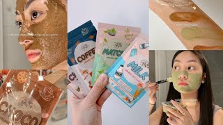 MASKER OH MY SKIN REVIEW #ohmyskin #macha #choco #milk #coffee #maskerjerawat