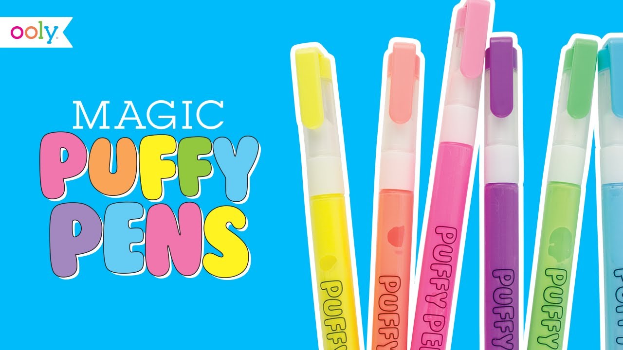 Magic Puffy Pens, Puffy Popcorn Drawing Pens, Set of 6 Neon Colors with 3D  In