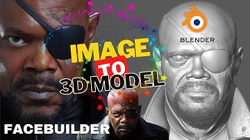 Samuel L Jackson 3D Model | Image to 3D Model | Facebuilder Blender Tutorial | Blender 3D Modelling