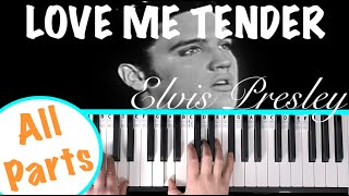 How to play LOVE ME TENDER - Elvis Presley Piano Tutorial [chords accompaniment]