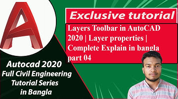 Layers Toolbar in AutoCAD 2020 | Layer properties | Complete Explain in bangla part 04