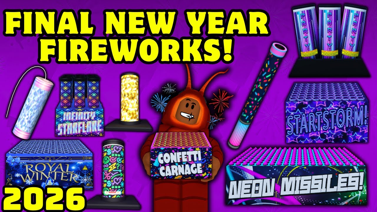 Final Set Of Limited New Year Fireworks 2026 In Roblox Fireworks 