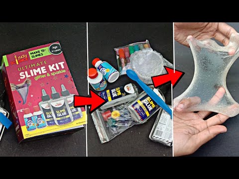 How To Make Glitter Slime Ultimate Slime Kit Set Unboxing 