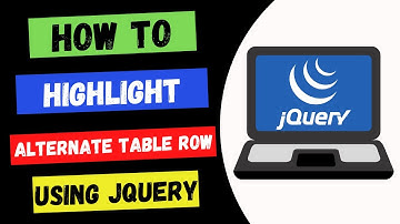 Highlight Alternate Table Row using JQuery