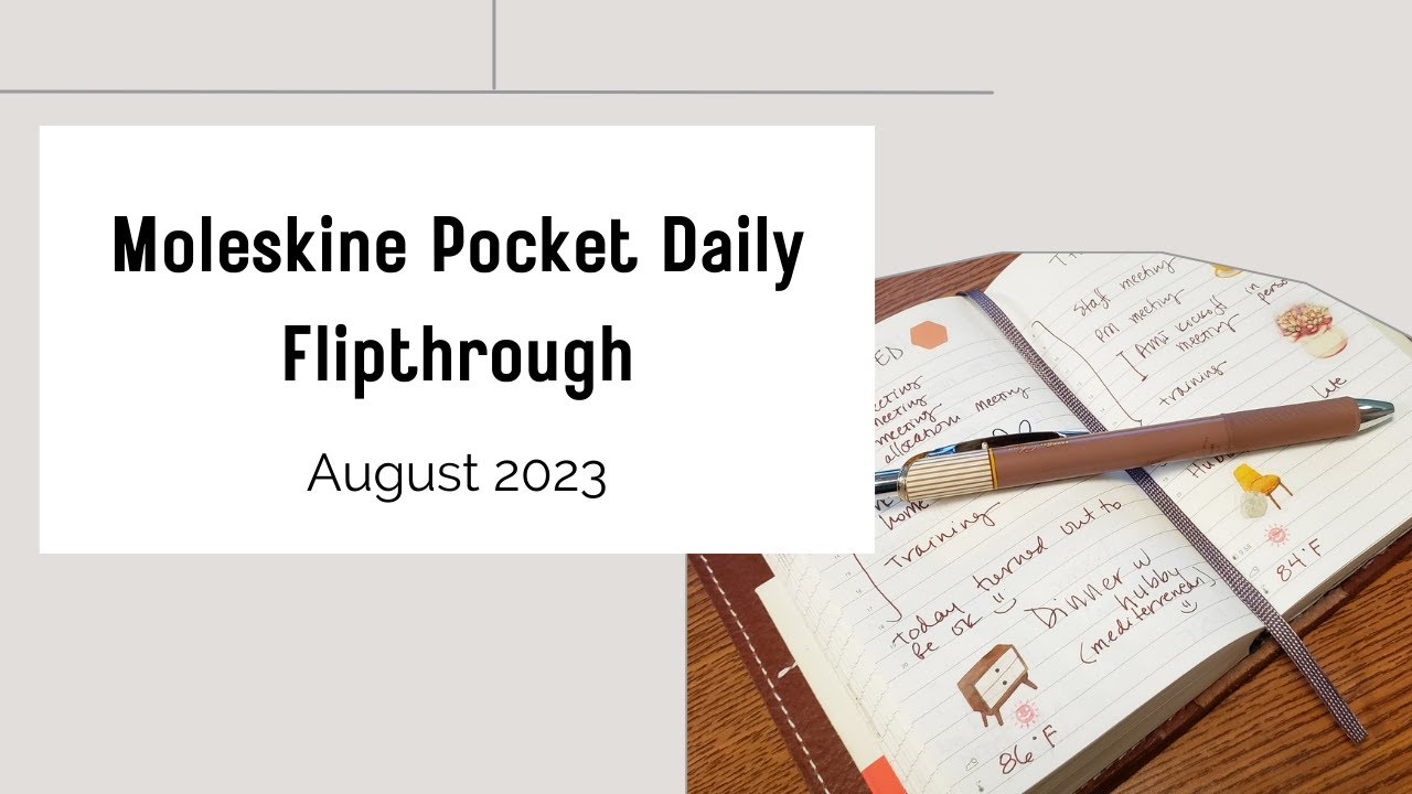 Moleskine Pocket Planner Daily Flipthrough August 2023 moleskine moleskine-pocket-planner-daily-flipthrough-august-2023-moleskine
